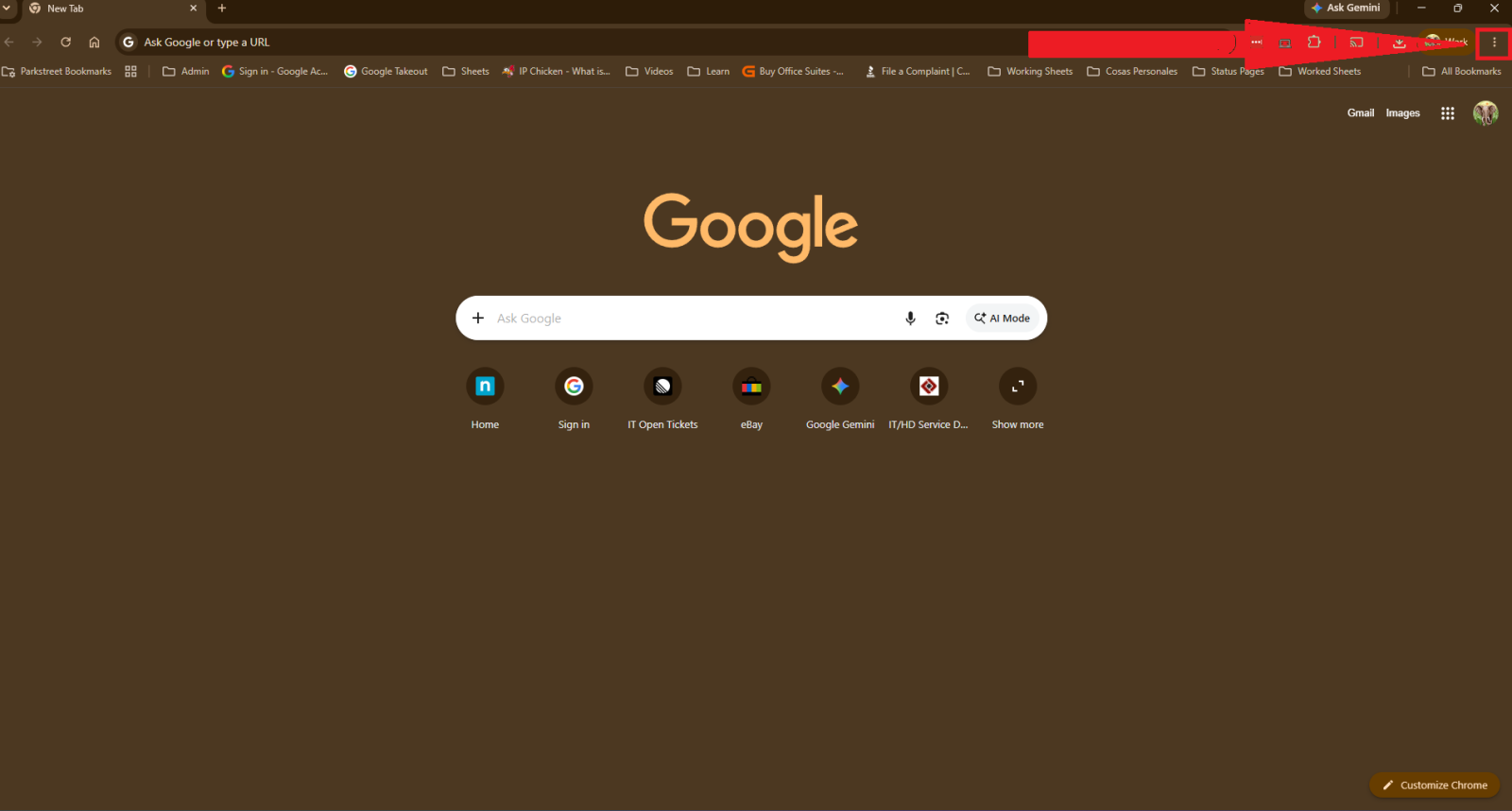 Step 1 — Open the Chrome menu