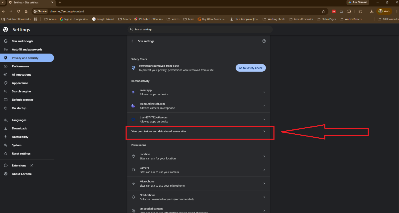 Step 4 — View site data